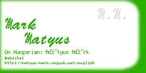 mark matyus business card